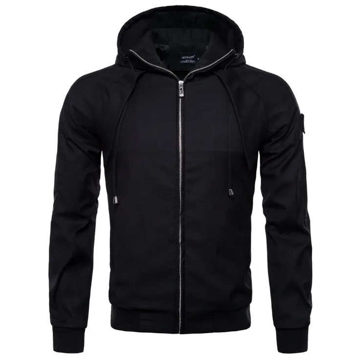 

New Brand Cotton Jacket Male Casual Hooded Zippers Jackets Foreign Trade Export Mens Jackets and Coats Europe/US Size S-XXL