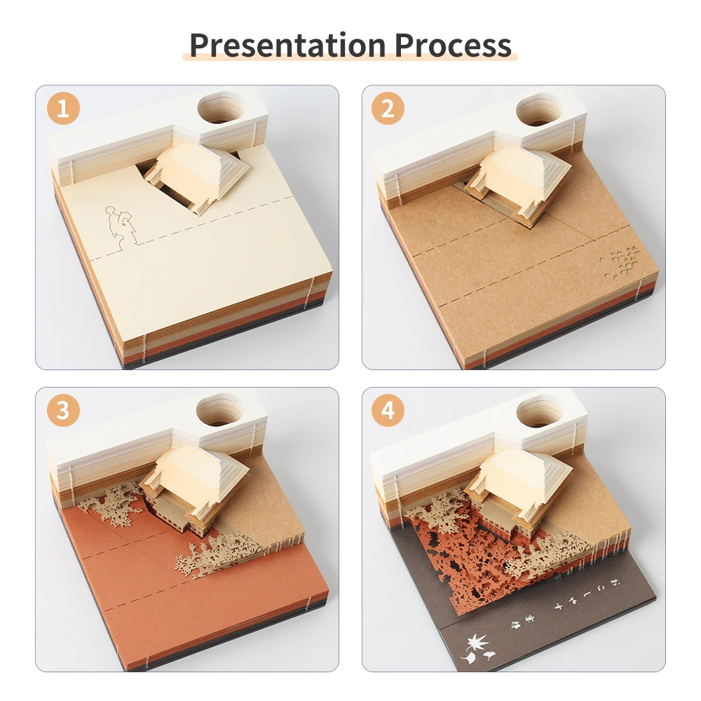 Omoshiroi Block 3D Memo Pad Kiyomizu Temple Notepad Cubes Miniature Note Paper Block Christmas Gifts For New Year 2023 Souvenirs