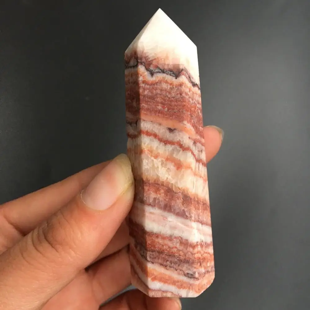 Beautiful Natural Pork Stone Crystal Point Natural Crystal Reiki Healing 70-80MM