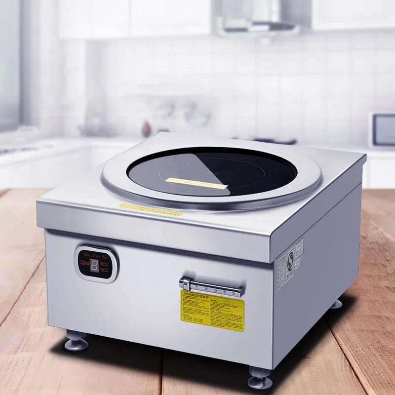 Cocina de inducción electromagnética de alta potencia, 8000W, comercial, resistente al agua