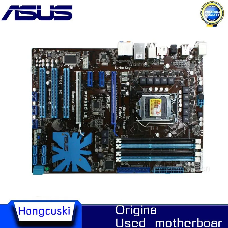 

For Asus P7P55D LE Desktop Motherboard P55 Socket LGA 1156 i3 i5 i7 DDR3 16G ATX Original Used Mainboard On Sale