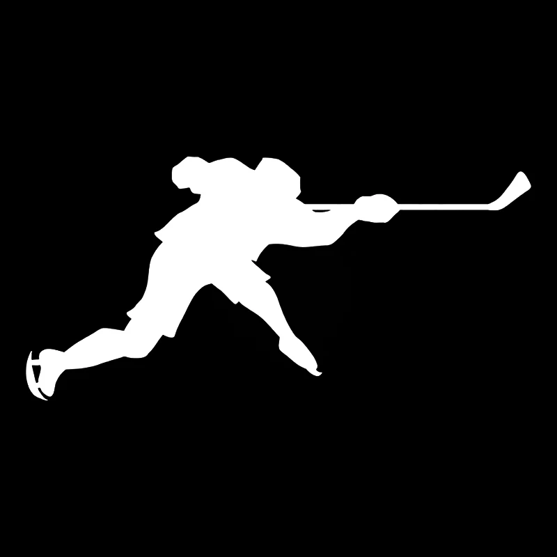 41260 # Die-Cut Vinyl Decal Hockey Player Kick Car Sticker Waterproof Auto Decors on Car Body Bumper Rear Window