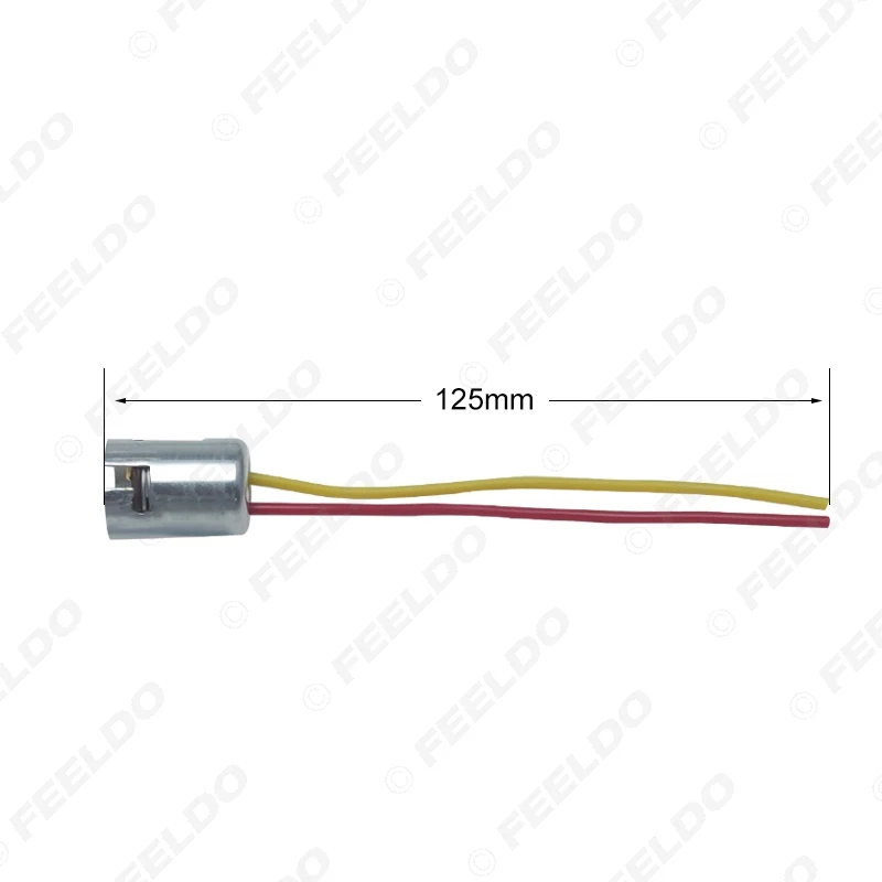 Feeldo conector ba15d para carro, conector de led para substituição de lâmpada com 10 peças, adaptador de suporte com fio de extensão