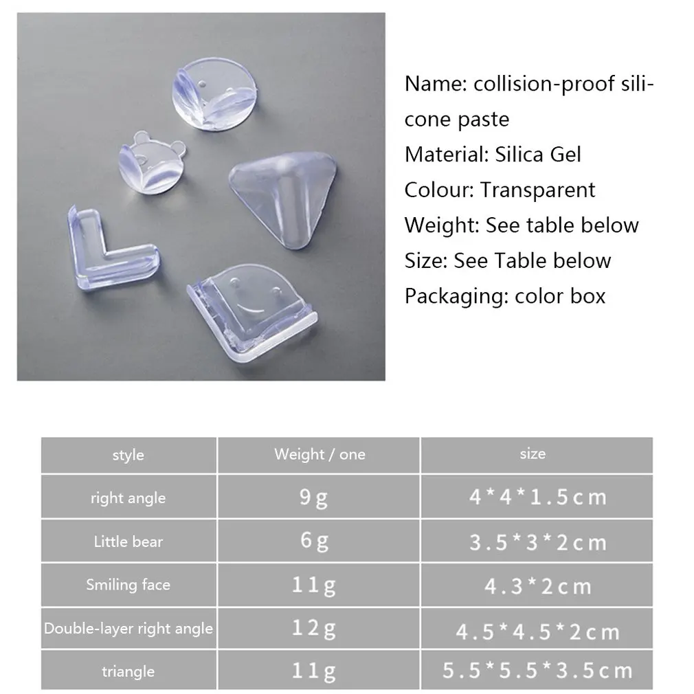 1Pcs Baby Safety L Shape Transparent Protector Cover Table Corner Guards Children Protection Furnitures Edge Corner Guards