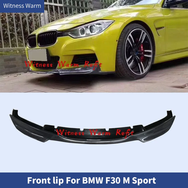 F30 v Style Carbon Fiber Front Bumper Lip Chin Spoiler for Bmw F30 316 318 320 328 330 335 340 4dr with m Package 2012 - 2018