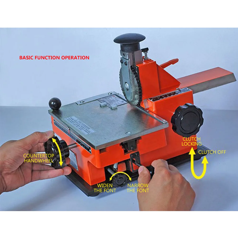 Mesin Penanda Papan Nama Semi-otomatis Kecil Mesin Penanda Manual Mesin Embossing Mesin Ukiran Tanda Logam