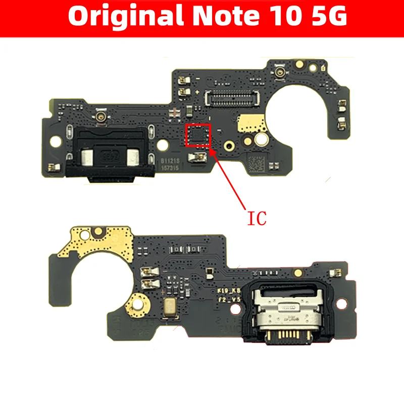 

С платой зарядного USB-порта IC для Xiaomi Redmi Note 10 5G 18 Вт, док-станция для быстрой зарядки, гибкий кабель, запасные части