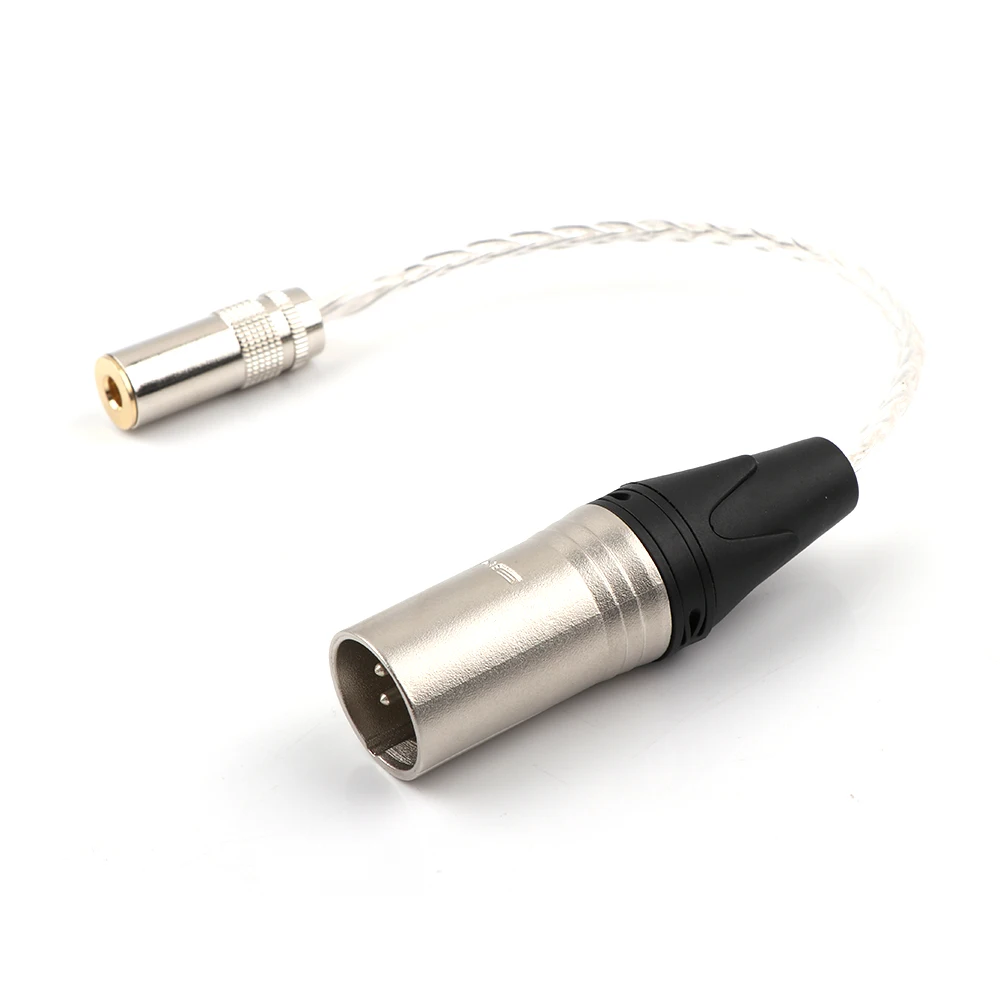 7N OCC HIFI 4pin XLR zbalansowany męski na 4.4mm 4pins żeński Adapter Audio kabel 4.4mm do XLR zbalansowana wtyczka kabla