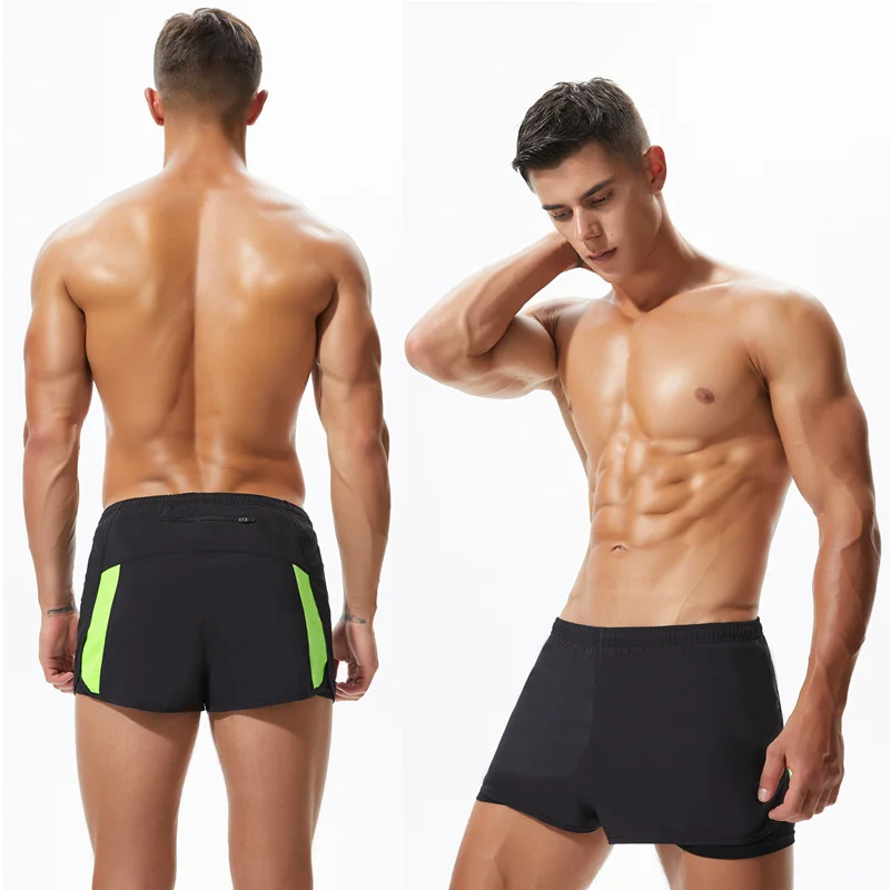 2 In 1 Short Deportivo Hombre Men Gym Sports Shorts Male Sports Wear Fitness Trunks Marathon Training Shorts Short Running Men