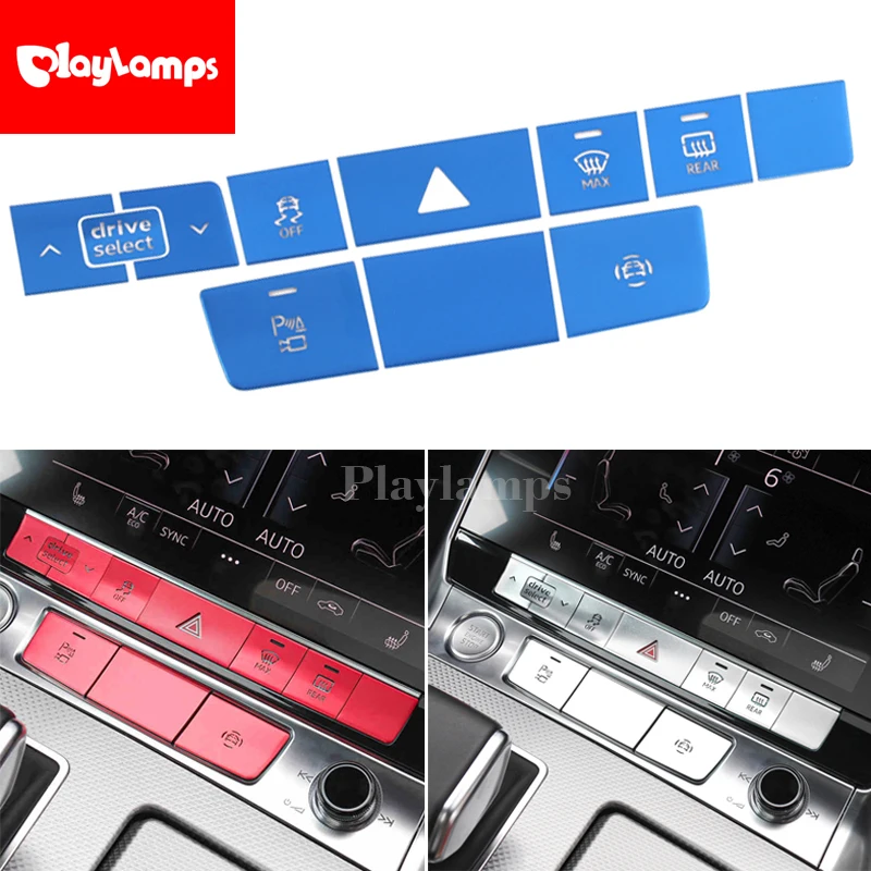 For Audi A6 2019 Drive select Control Warning Light buttons covers Sitckers Interior Auto Accessories