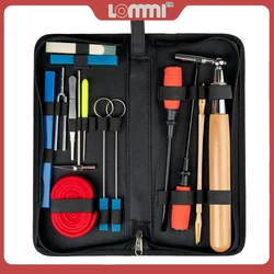 LOMMI Professional Piano Tuning Kit Tuner Tools Piano Tuning Hammer Tool Wooden Handle Fixed Tuning Wrench W/Protecting Bag SET