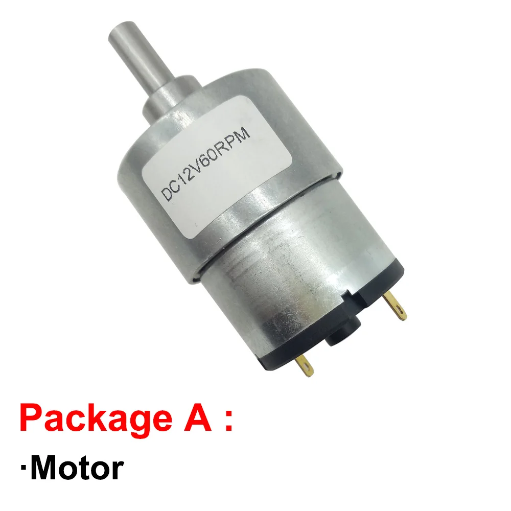 JGB37-520 Reduction Speed DC Gear Motor Electric 12V 24V Metal Gearmotor 7rpm to 960rpm PWM Forward Reverse DIY Engine