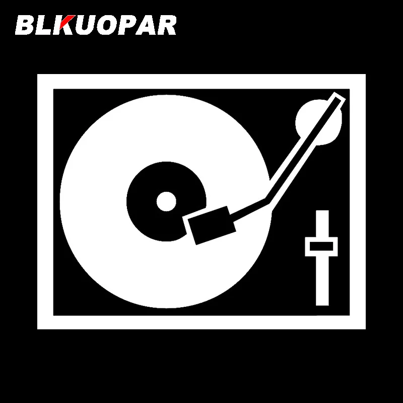 BLKUOPAR for DJ Turntable Car Sticker Creative Waterproof Decal Personality Windows Motorcycle Surfboard Car Door Protector