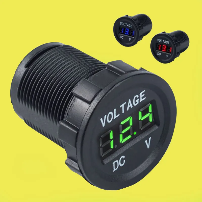 

12V 24V Auto Led Display Modified Car Charger Adapter Motorcycle Voltmeter for Car Boat Marine