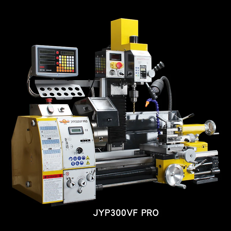 JYP300VF Haushaltsdrehmaschine, kleine Multifunktionsdrehmaschine, Tischbohrmaschine, Dreh-, Bohr- und Fräsmaschine, Metallfräsmaschine