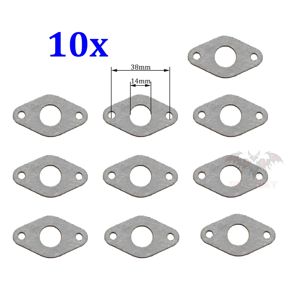 10PCS 47cc 49CC MINI DIRT BIKE MINIMOTO MINI QUAD EXHAUST CARBURETTOR CARB CARBURETOR GASKET