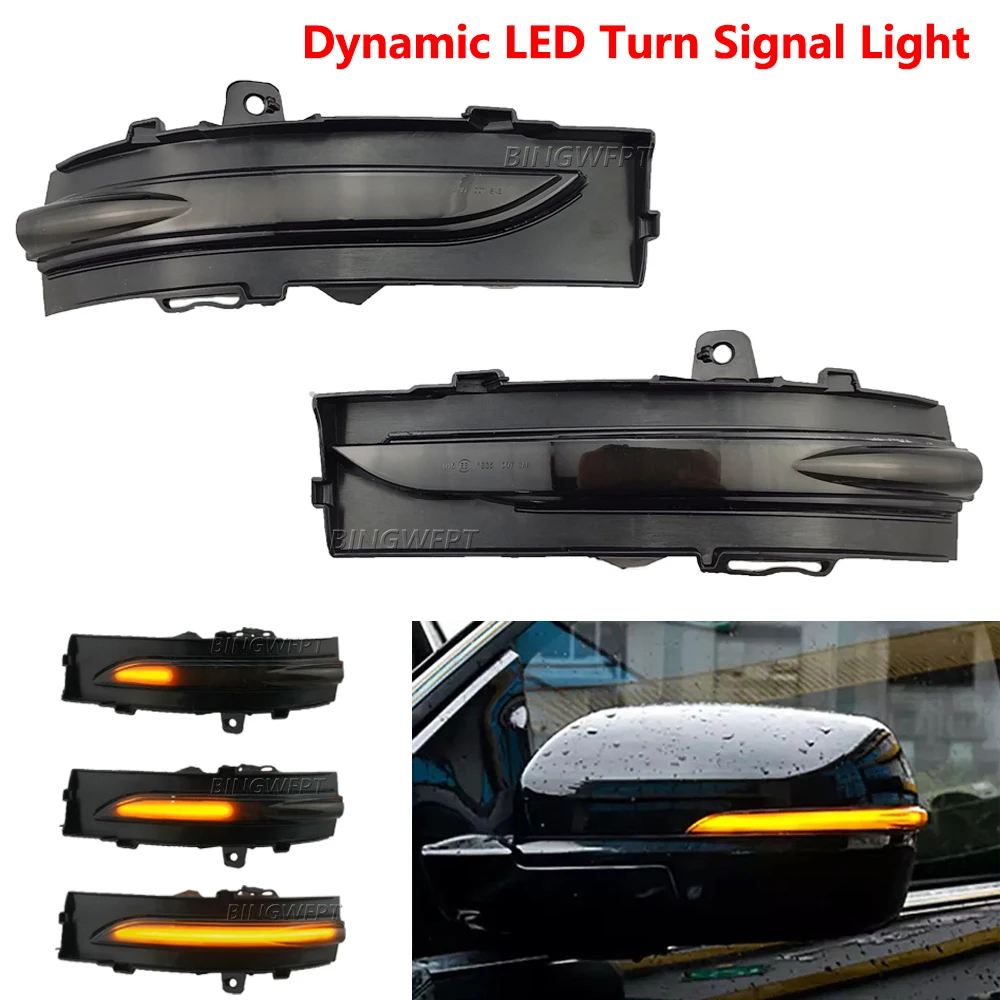 2 uds luz LED de intermitente dinámica espejo indicador lámpara intermitente para Ford EDGE 2015 2016 2017 2018 2019