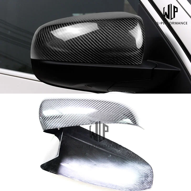 

E71 Car Door Carbon Fiber Stick-on Rearview Mirror Cover Car Styling for Bmw X6 E71 2008-2014