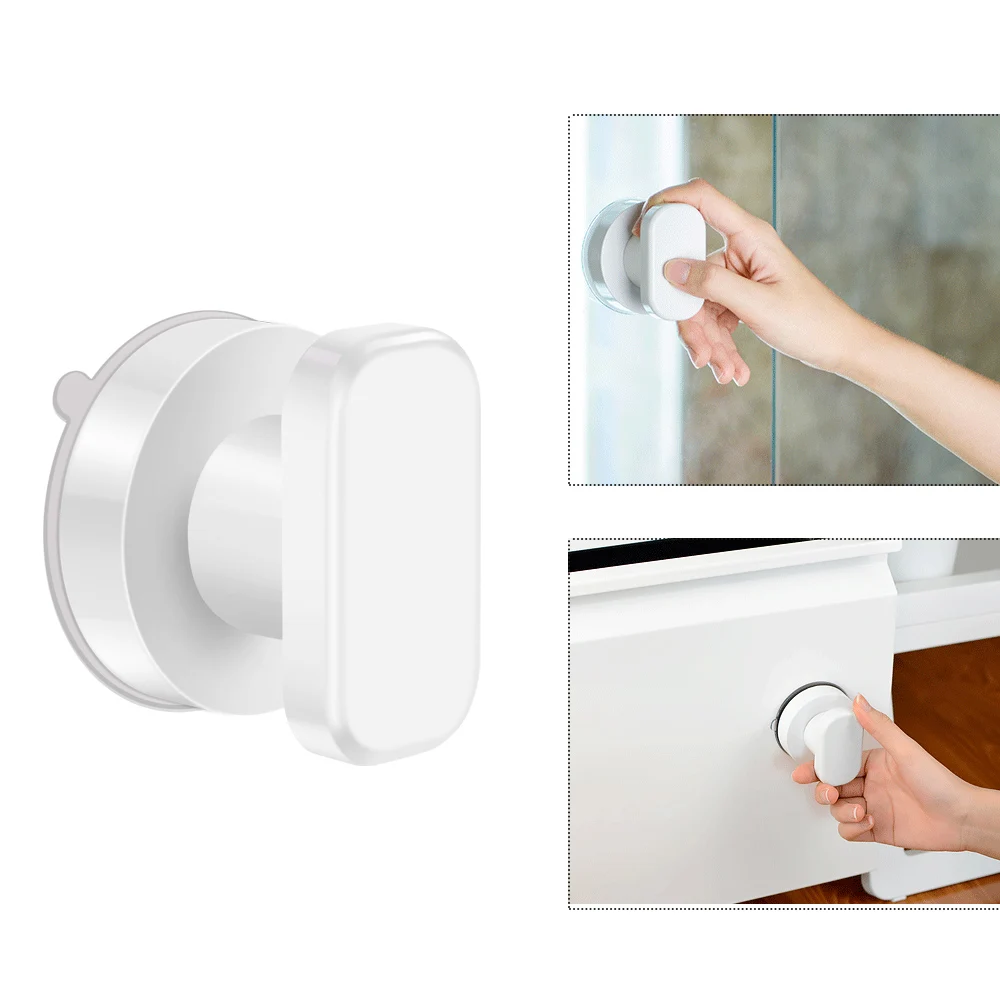 High quality Strong Suction Cup Door Pulls Handle Drawer Glass Mirror Wall Tile Handles Toilet Bathroom Door no trace handle