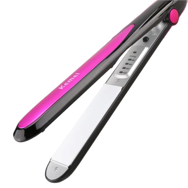 

220v Electric Fast Heat Hair Straighter Iron Straightening Style Salon Flat Wand Hairstyling Straightener Crimple Fringe Curler