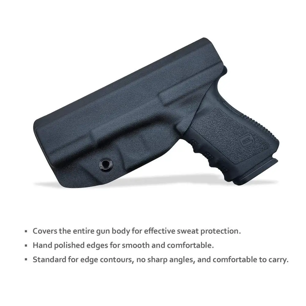 Kabura IWB Kydex do Glock19 / 19X / Glock 23 / Glock 25 / Glock 32 / Glock 45 (Gen 3 4 5) -wewnątrz pas do przenoszenia ukryty