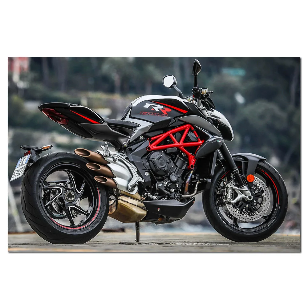 Mv Agusta Brutale 800 RR Motorcycles Photo Wall Art Poster Canvas Painting for Bedroom Decoration