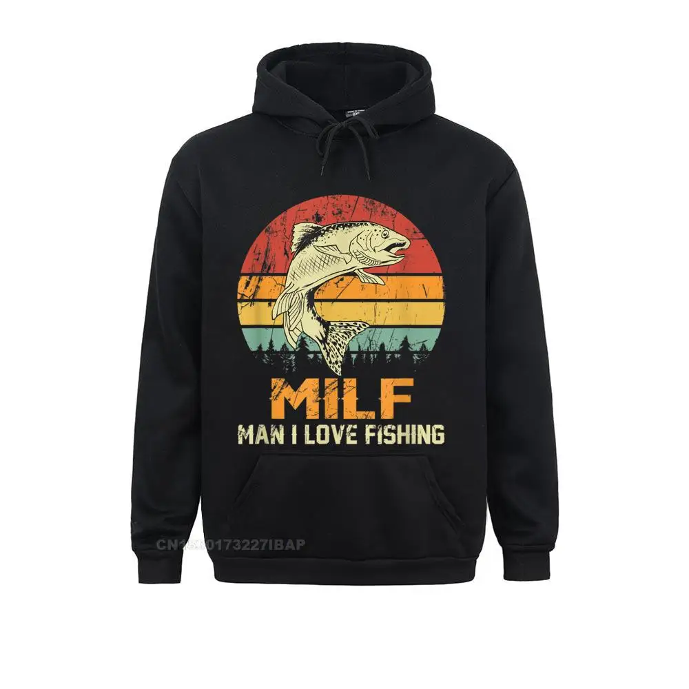 Milf Man I Love Vissen Grappig Vis Vintage Outfit Hoodie Nieuwigheid Gepersonaliseerde Hoodies Funky Sportswears Mannen Sweatshirts