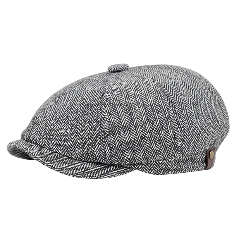 Sombrero de hiedra para hombre, gorro de cabeza grande, gorros de Newsboy de grado superior, 58cm, 60cm, dos tamaños, Otoño e Invierno