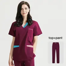 Beauty Salon Pet Workwear with Dog Design Scrub Top #3