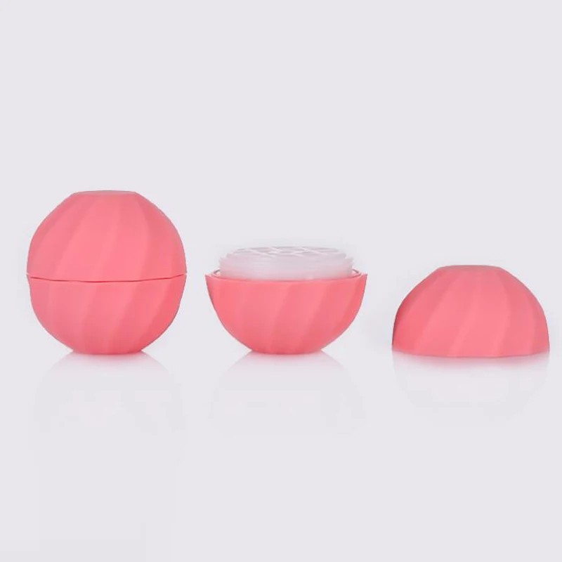 20 Blank Cosmetic Ball Container 7g 3colors Lip Balm Jar Eye Gloss Cream Sample Case Blue Black Pink