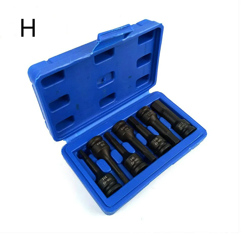 7 Pcs T/M/H/RT ประเภทบล็อกหัวน็อตบิต3/8นิ้ว Driver เมตริก Star Torx Hex Spline วงล้อข้อต่อไขควงชุดซ็อกเก็ตเครื่องมือ