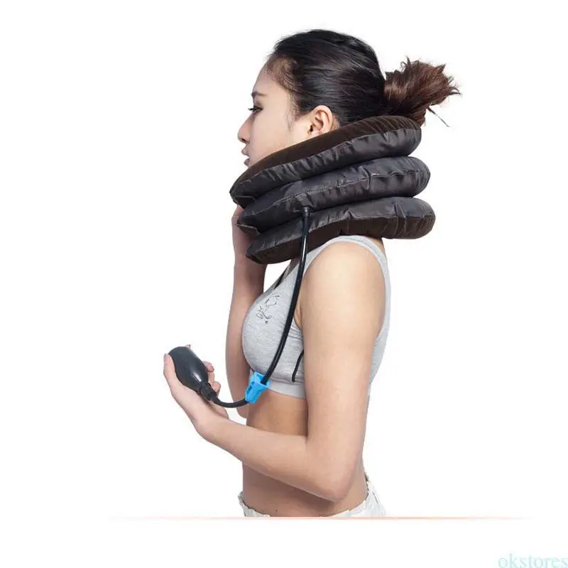 Cervical Neck Traction Device Headache Shoulder Pain Relax Brace Support Pillow U Shape Neck Pillow Air Inflatable Shoulder Neck