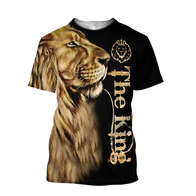 

Summer Man's T-shirt Lion/Hunting Deer 3D Printed T-Shirt Harajuku Casual short Sleeve Tee shirts Unisex