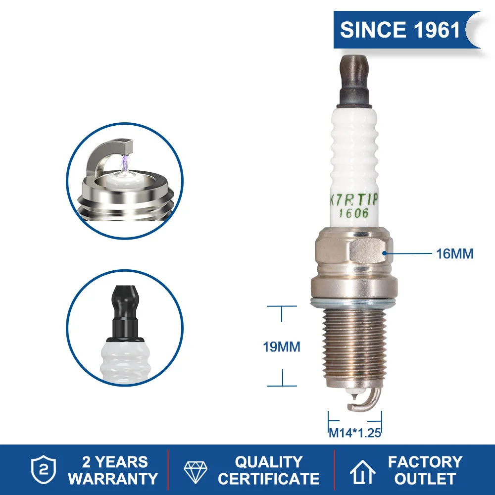 2-8PCS Iridium Platinum Spark Plugs K7RTIP Replace for Candles 6872/BKR6EQUA 7963/PFR7Q 1675/PFR7S8EG OPEL 1214066 55576026