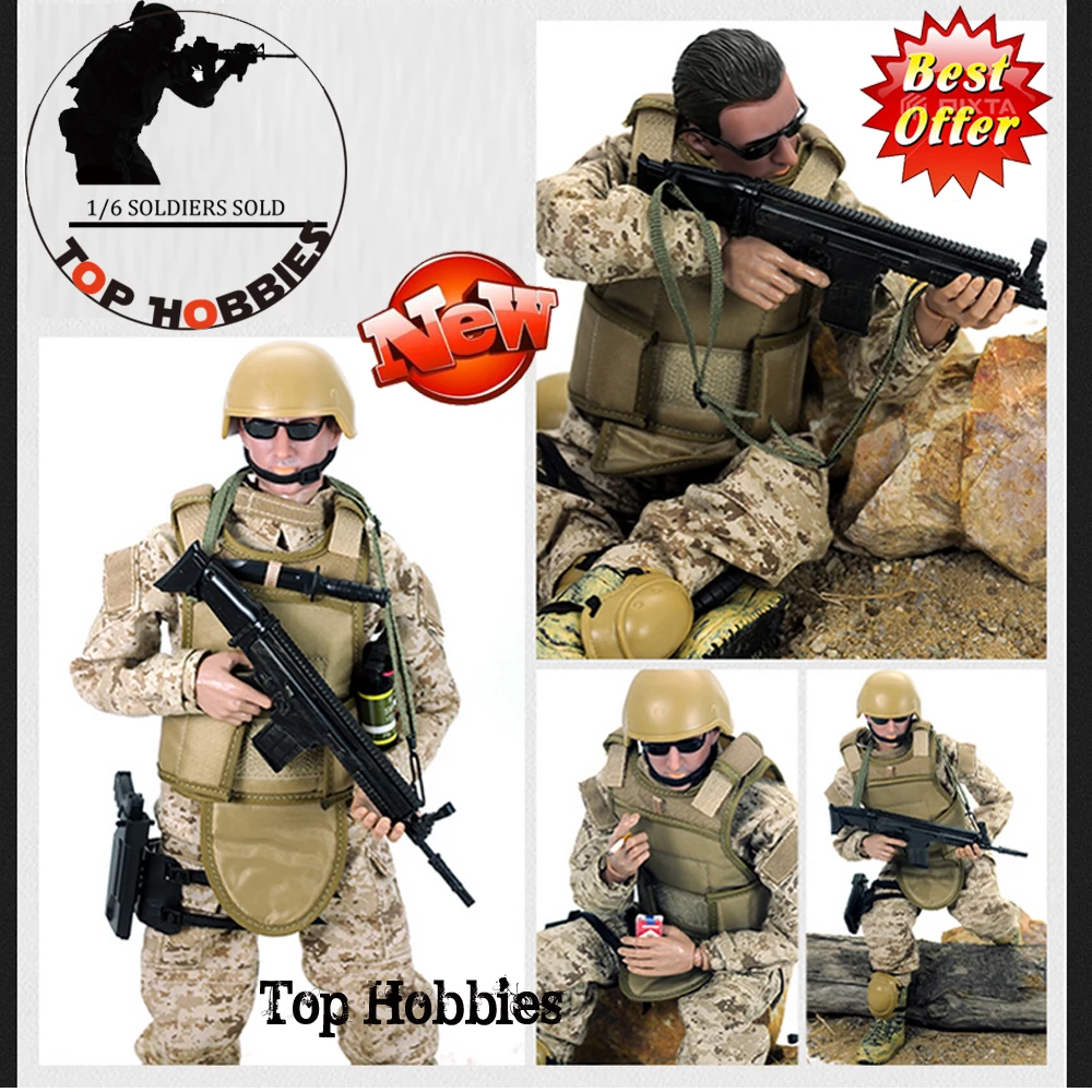 1 Stück auf Lager 1/6 Maßstab nb01a Armee Militär Wüste Tarnung Kampfs oldat 12 Zoll Action figuren Spielzeug 30cm Puppen mit Verkaufs box