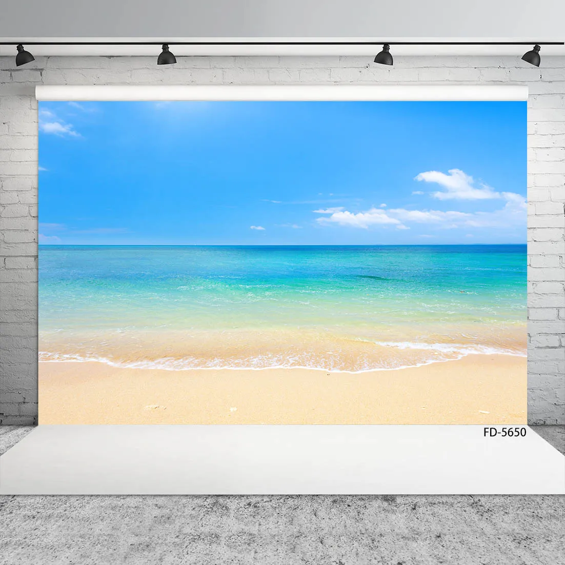 Sand Beach Sea Scenery Photographic Background Vinyl Cloth Backdrops for Children Baby Portrait Photoshoot Fond Photo Studio