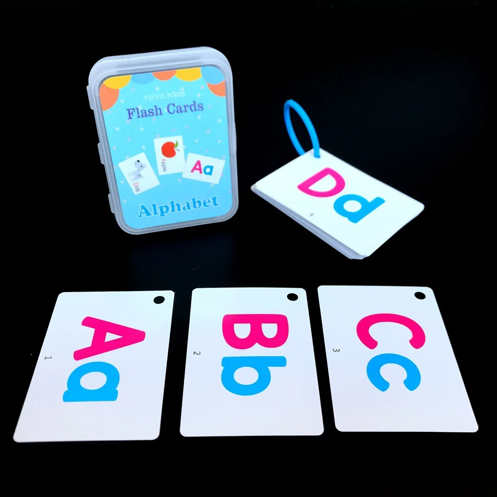 Kids Flash Cards Montessori Baby Learn English Word Card Flashcards Cognitive Educational Toys Christmas Gifts Children New