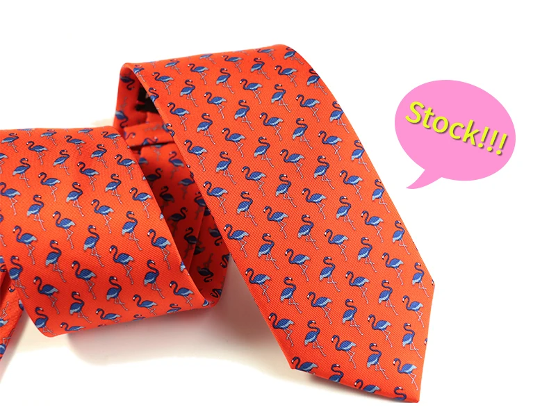 Schneider Smith Neue Mode Gedruckt Tier 100% Silk Krawatten Flamingo Hund Schafe Druck Männer Anzug Freizeit Muster Silk Krawatte Krawatte – Detail 8