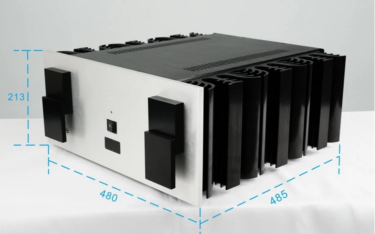 Gzbotolave 4821 Full aluminum chassis power amplifier chassis class A enclosure PSU box side heatsink