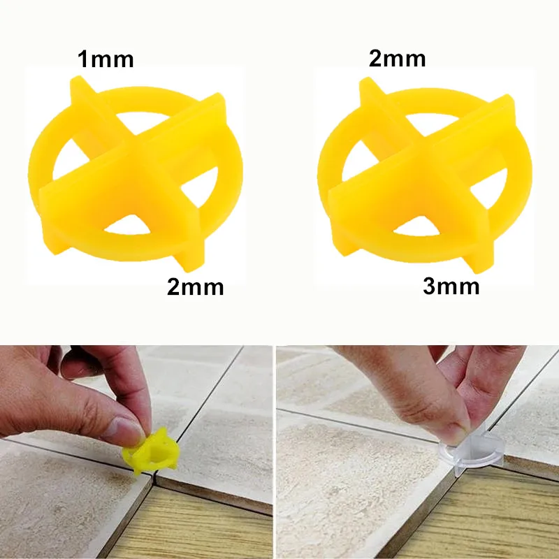 70pcs 2 In 1 Tile Cross Wedge Locator Floor Gap Laying Tool for Flooring Wall Tile Leveling System Construction Tool 2mm 3mm