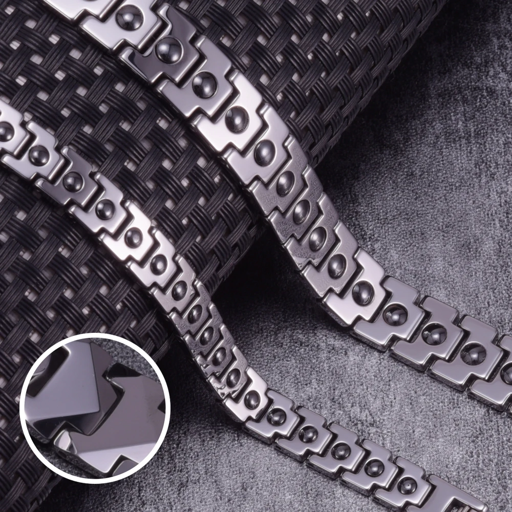 Tungsten Magnetic Bracelet for Women Men Arrow Couple Tungsten Bracelet Men Chain Health Energy Hematite Bracelet Anti Scratch