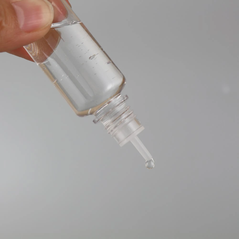 20PCS 3ML-50ML PET Clear Dropper Bottles Empty Plastic Juice Eye Liquid Refillable Transparent Containers with Caps Dropper Tip