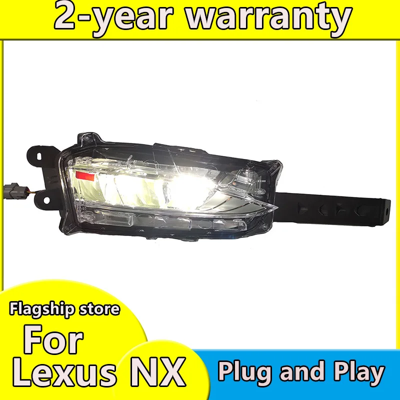 Car Styling Fog Lamp for Lexus 2015-2016 NX200 200t 300h LED foglight led DRL Auto Accessories