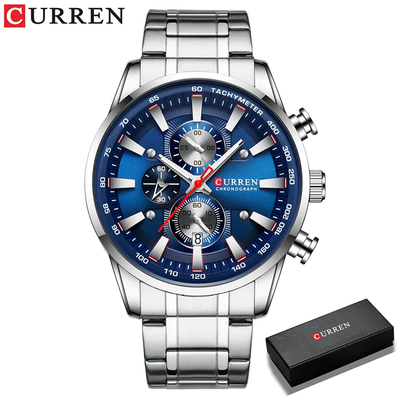 CURREN New Mens Watches Quartz Business Waterproof Watch Man Watches Top Brand Luxury WristWatch Men Chronograph Reloj Hombre