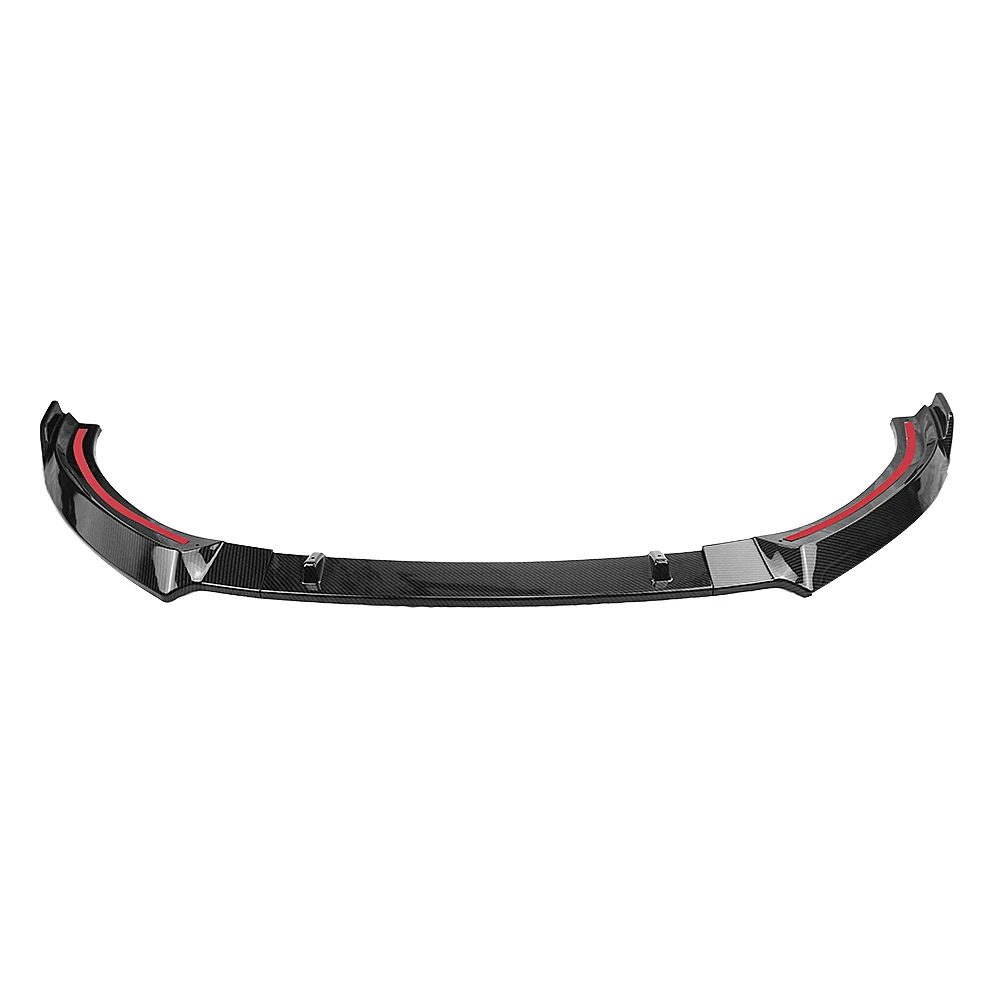 Front Bumper Spoiler Lip For Audi A3 S-Line S3 8V 2017 2018 2019 2020 Sport Carbon Fiber Look/Gloss Black Lower Splitter Blade