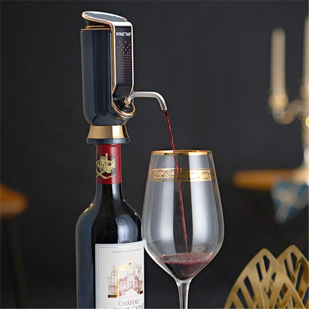 

Electric Red Wine Decanter USB Charging Auto Quick Wine Aerator Vacuum Fresh-keeping 10 days Whiskey Dispenser Cider Wine Pourer