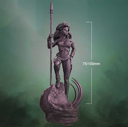 1/24 75mm 1/18 100mm Resin Mode kitsl Female Jungle Warrior Princess Figure Unpainted No Color RW-449