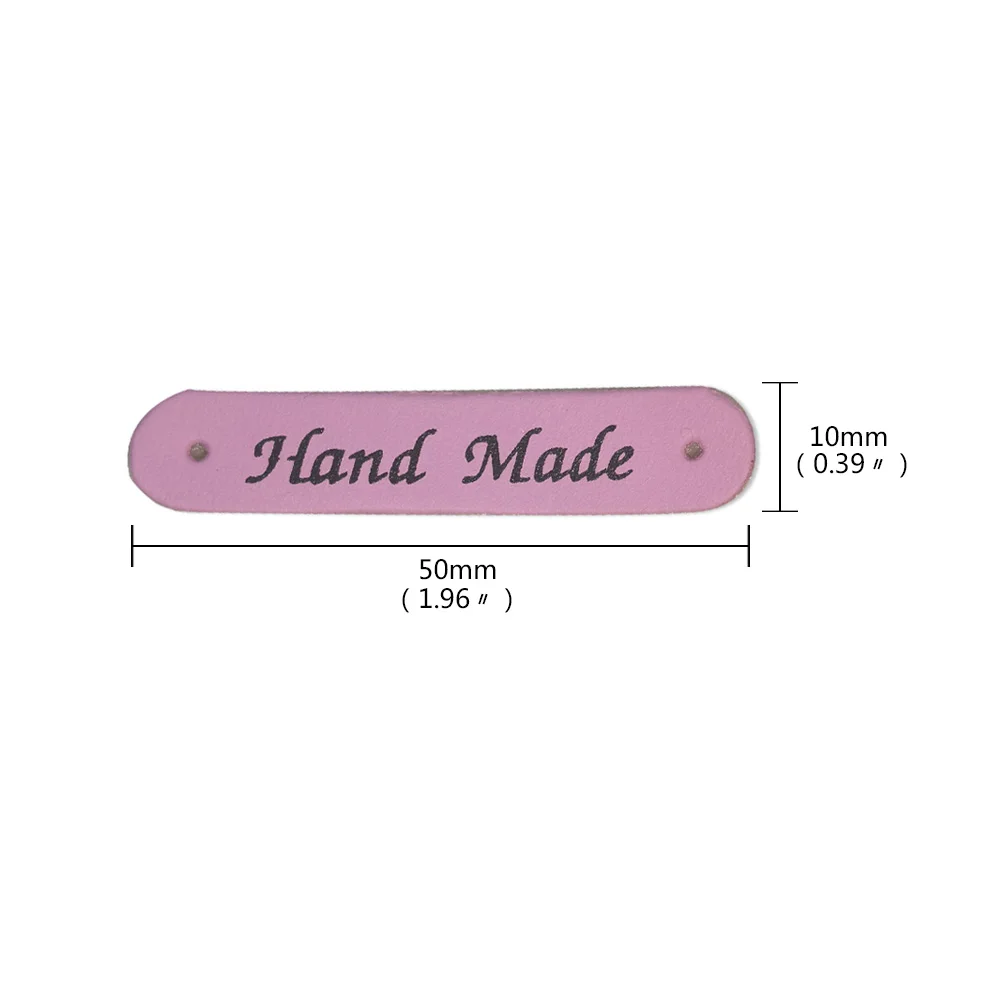 Hand Made Print Leather Tags For Bag Leather Labels For Clothes Shoes Handmade Tag For Handwork Custom Gift Sewing Label