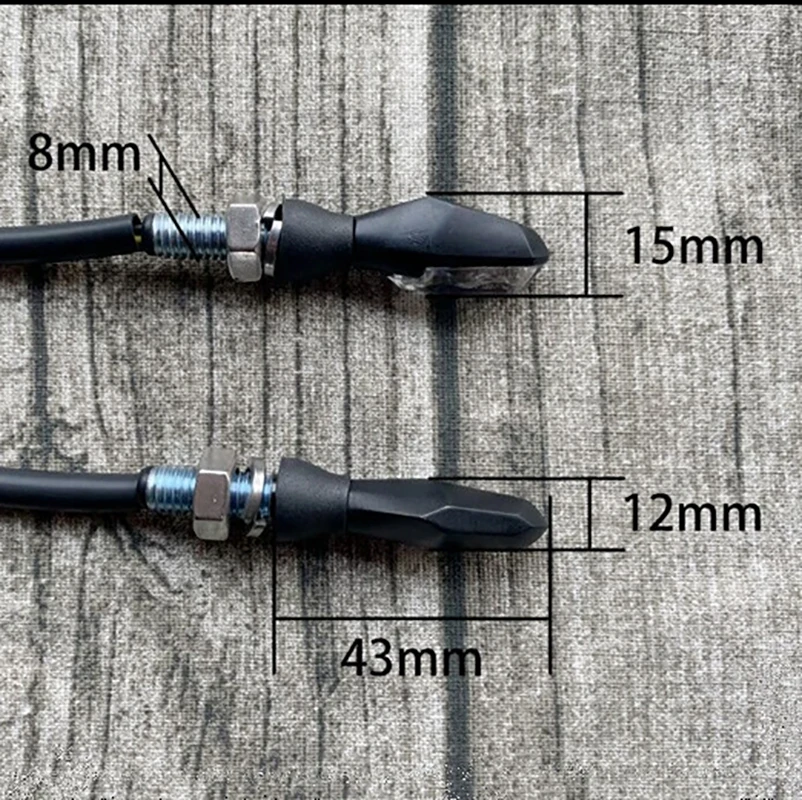 CE E-Stamp Mark 12V Mini Motorcycle General LED Turn Signal Lamp Motorbike Indicators Lights