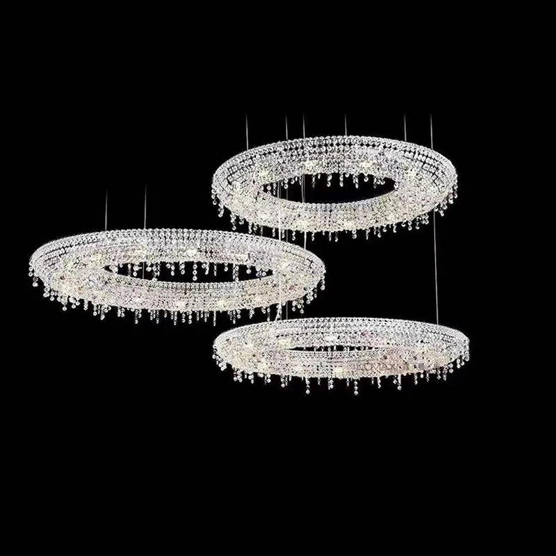 Modern Nordic K9 crystal LED pendant light lamp cuisine  living room ceiling lights chandeliers indoor lighting decoration salon